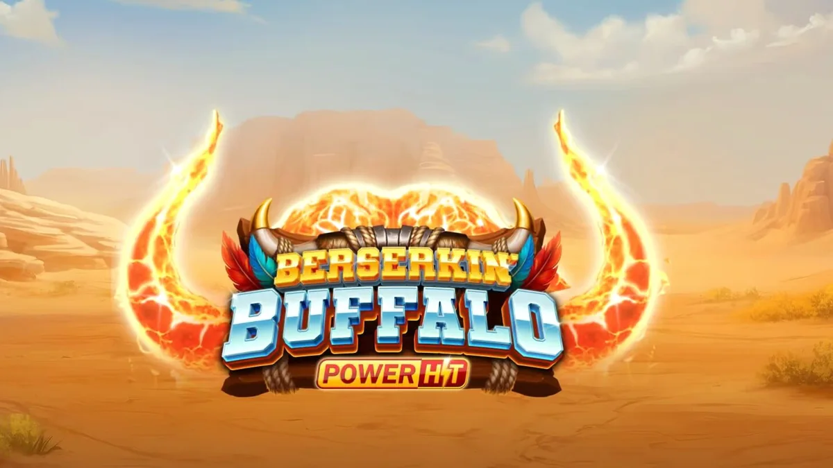 Tampilan visual slot Beserkin’ Buffalo Power Hit dengan elemen mistis dan simbol hewan liar.